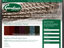 Tablet Screenshot of gardiner-yarns.co.uk